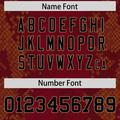 Crimson Snakeskin Graffiti Pattern Authentic Football Jersey 4