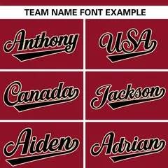 Crimson Stand Collar Classic Authentic Baseball Jersey 3