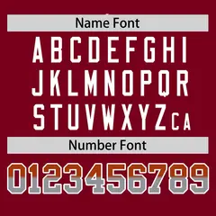 Crimson Texas Orange-Lt Gray Gradient Font Side Baseball Jersey 4