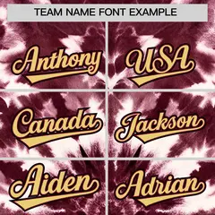 Crimson Tie-Dye Graffiti Authentic Baseball Jersey 3