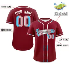 Crimson Transgender Pride Month Classic Baseball Jersey 2