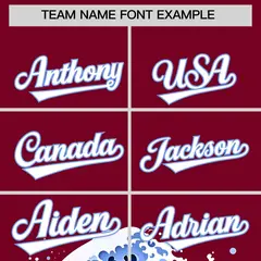 Crimson Wave Graffiti Pattern Baseball Jersey 3