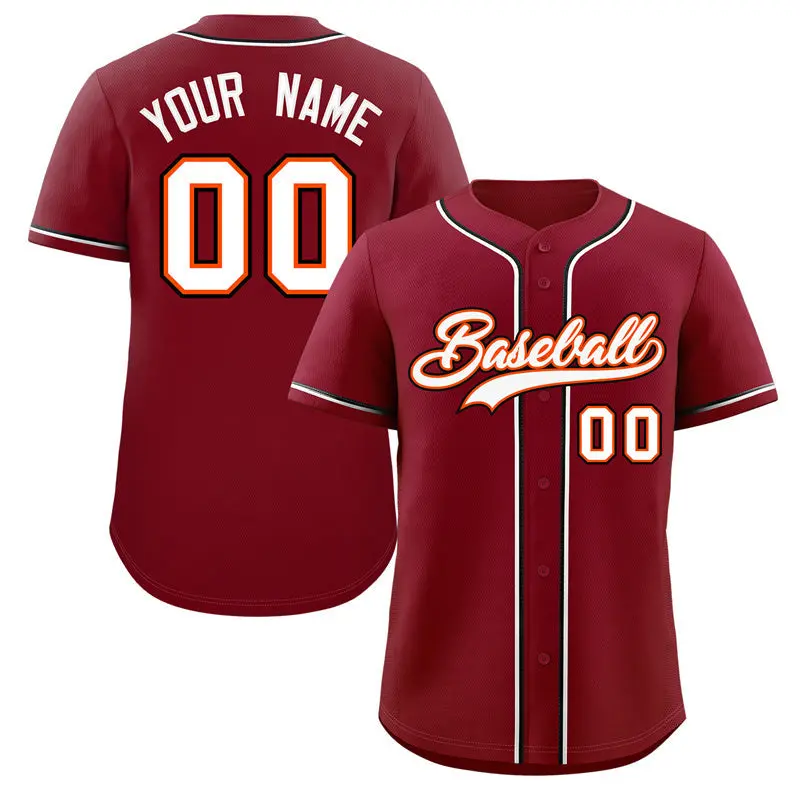 Crimson White Black Classic Authentic Baseball Jersey