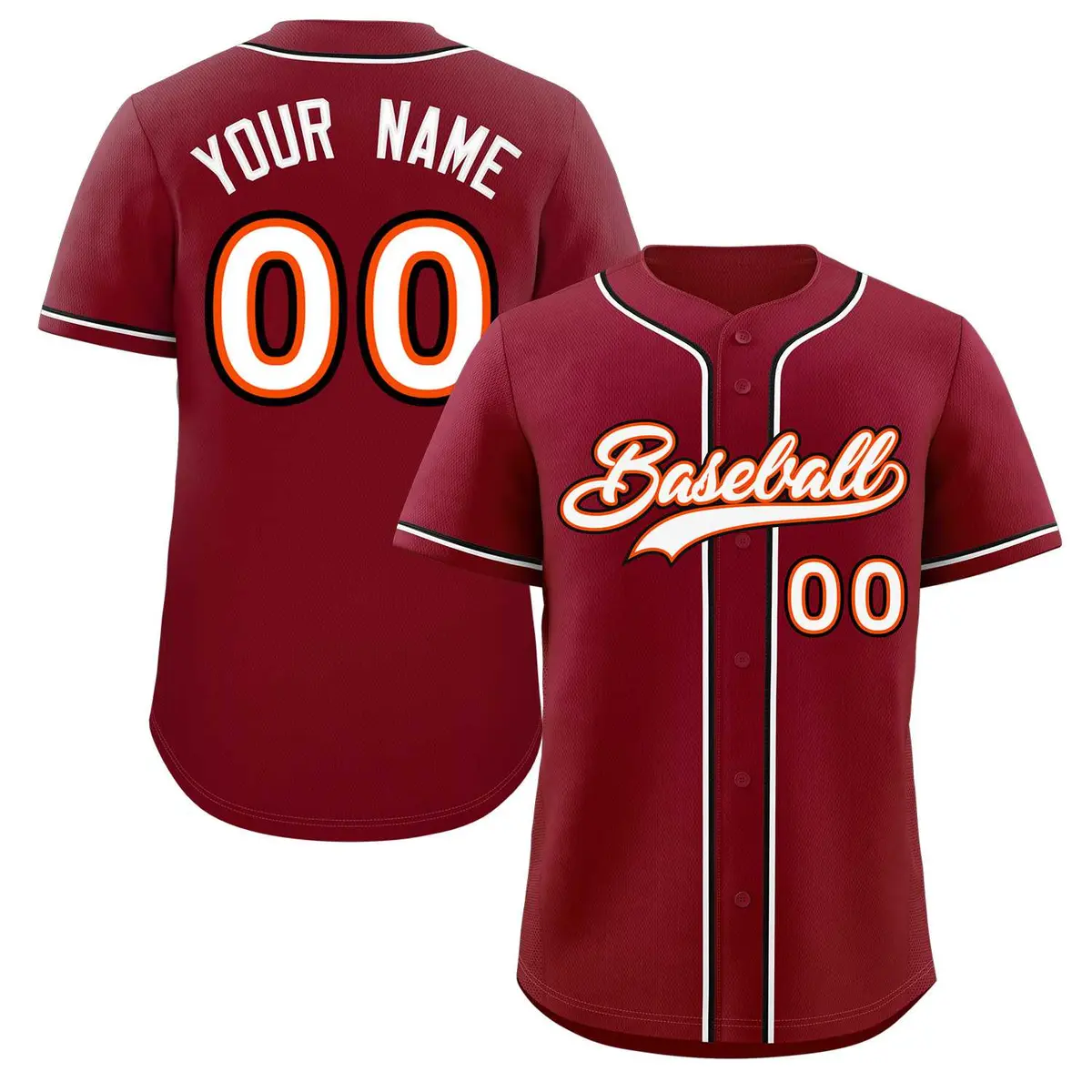 Crimson White Black Classic Authentic Baseball Jersey