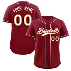 Crimson White Black Classic Authentic Baseball Jersey