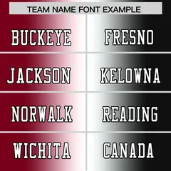 Crimson White-Black Gradient Football Jersey 3