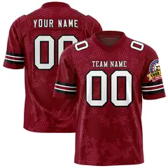 Crimson White-Black Graffiti Line Authentic Football Jersey 1