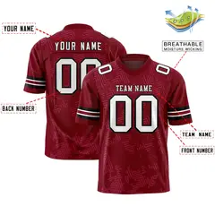 Crimson White-Black Graffiti Line Authentic Football Jersey 2
