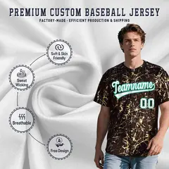 Crimson White Black & Shiny Gold Cracked Foil Mesh Baseball Jersey 3