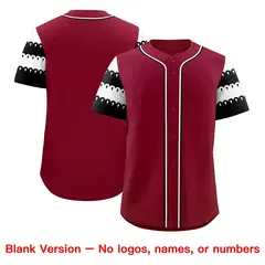 Crimson White Black Sleeve Flag Lace Baseball Jersey 7