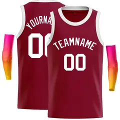 Crimson White Classic Casual Basketball Jersey