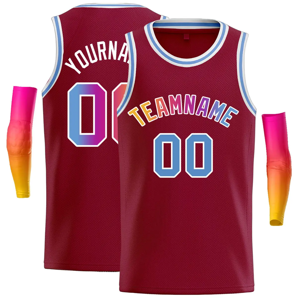 Crimson White Classic Casual Basketball Jersey