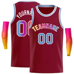Crimson White Classic Casual Basketball Jersey