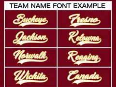 Crimson White-Gold Classic Style Hockey Jersey 3