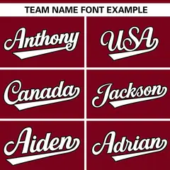 Crimson White Gradient Ribbed Authentic Baseball Jersey 3