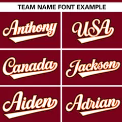 Crimson White Gradient Ribbed Authentic Baseball Jersey 3