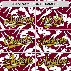 Crimson White Graffiti Pattern Baseball Jersey 3