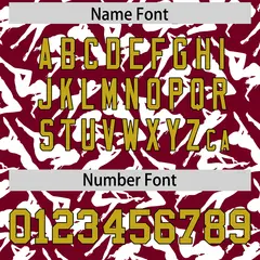 Crimson White Graffiti Pattern Baseball Jersey 4