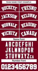 Crimson White-Gray Classic Style Two-Button Softball Jersey 3