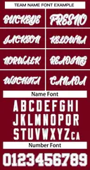 Crimson White-Gray Classic Style Two-Button Softball Jersey 3