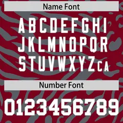 Crimson White-Gray Zebra Stripes Football Jersey 4