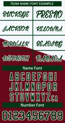 Crimson White-Green Color Block Varsity Full-Snap Baseball Jacket 3