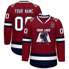 Crimson White-Navy Classic Hockey Jersey