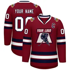 Crimson White-Navy Classic Hockey Jersey 1