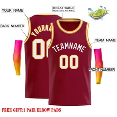 Crimson White-Orange Classic Casual Basketball Jersey 2