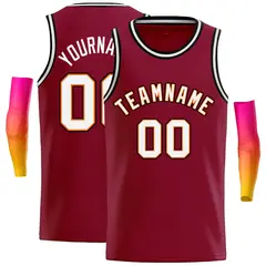 Crimson White-Orange Classic Casual Basketball Jersey