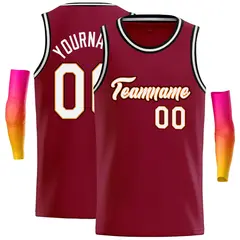 Crimson White-Orange Classic Casual Basketball Jersey