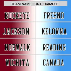 Crimson White-Powder Blue Gradient Football Jersey 3