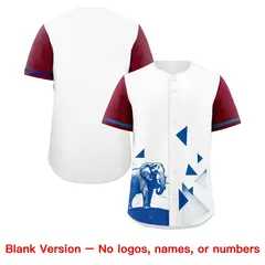 Crimson White Raptor Series Raglan Wrinkle-Resistant Baseball Jersey 8