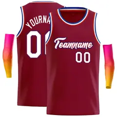 Crimson White-Red Classic Casual Basketball Jersey