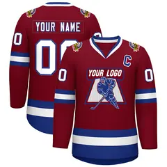 Crimson White-Royal Classic Hockey Jersey 1