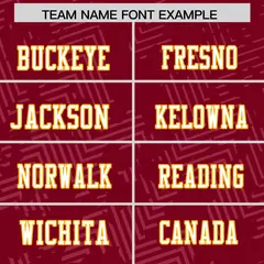 Crimson White-Yellow Graffiti Line Authentic Football Jersey 3