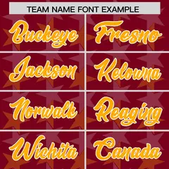 Crimson Yellow All Star Graffiti Pattern Football Jersey 3