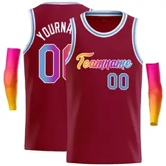 Crimson Yellow-White Classic Casual Basketball Jersey