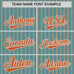 Custom Aqua White Tricolor Stripe Authentic Baseball Jersey 3