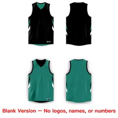Custom Black Green Double Side Athletic Basketball Jersey 3
