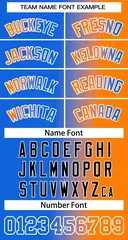 Custom Blue Orange-White Gradient Fashion Basketball Jersey 3