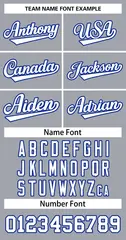 Custom Gray White-Royal Classic Basketball Jersey 3