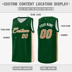 Custom Green Classic Athletic Casual Basketball Jersey 2