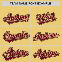 Custom Khaki Crimson Edge Color Block Baseball Jersey 3