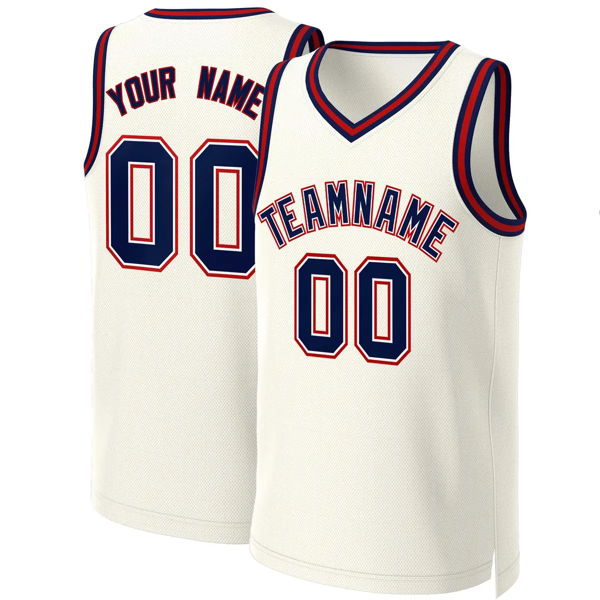 Custom Khaki Navy-White Classic Basketball Jersey