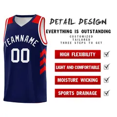 Custom Navy White Classic Sports Basketball Jersey 5