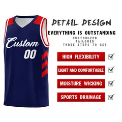 Custom Navy White Classic Sports Basketball Jersey 5