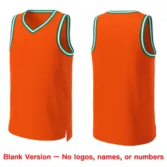 Custom Orange White-Kelly Green Classic Basketball Jersey 3