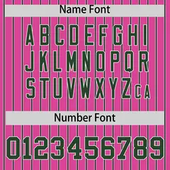 Custom Pink White Tricolor Stripe Authentic Baseball Jersey 4
