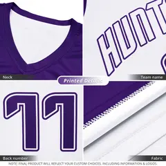 Custom Purple White Double Side Basketball Jersey 2